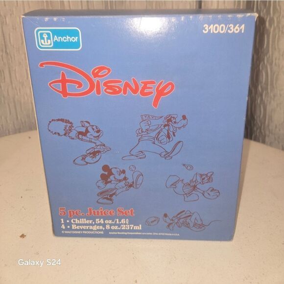 Vintage Disney NOS 5 Piece Juice Set GrandeesVtgEph In Collectable Condition - Picture 5 of 14